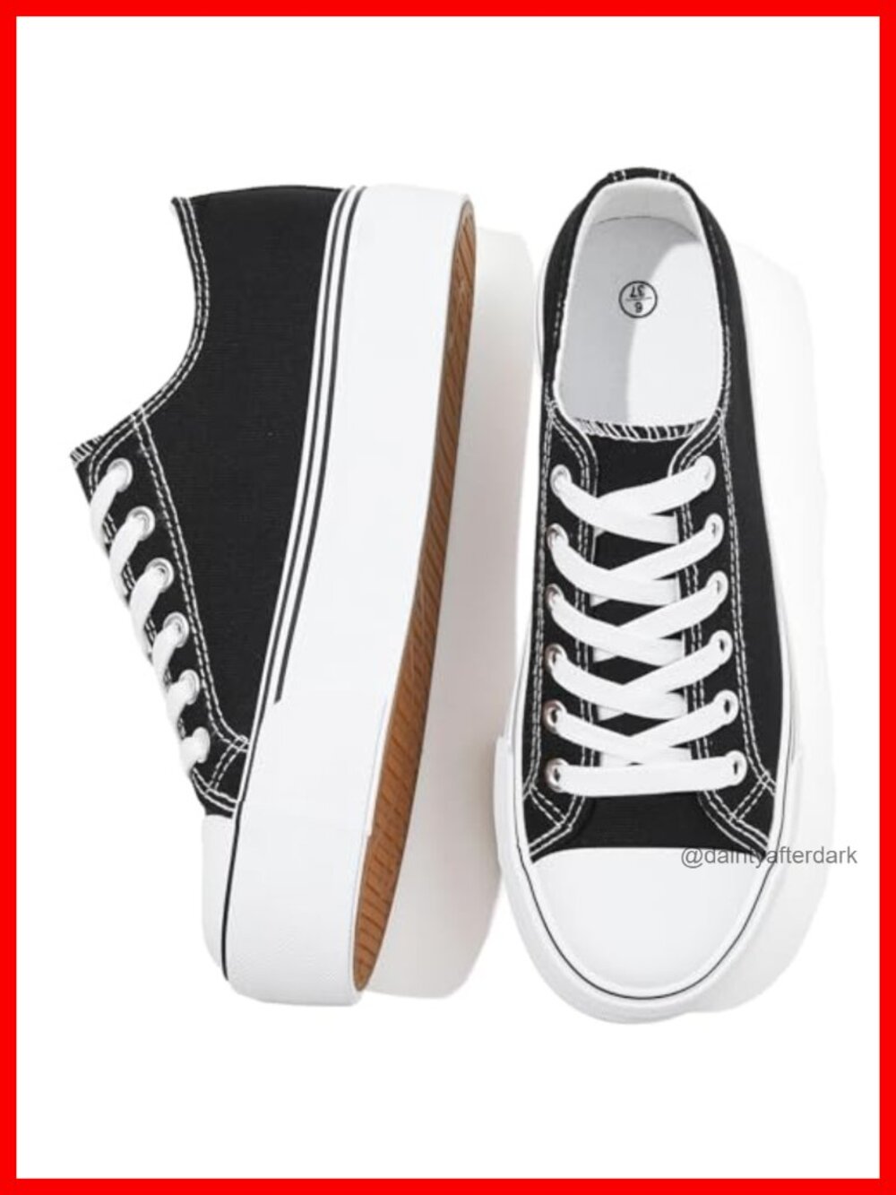 Platform Sneakers for Women Canvas Lace-Up Walking Shoes
